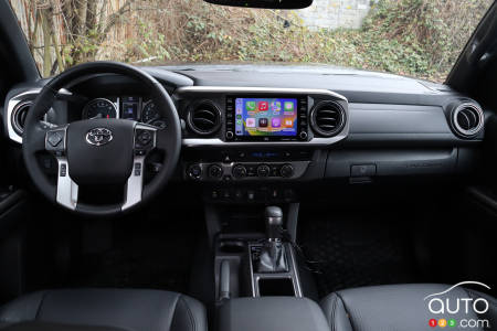 Steering wheel of 2023 Toyota Tacoma Limited Nightshade
